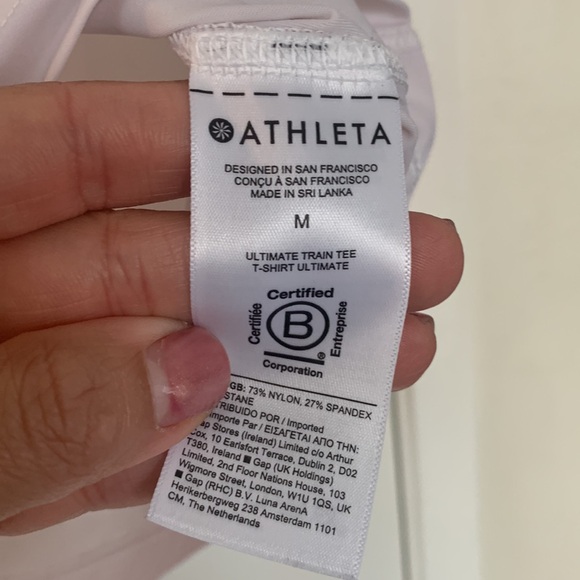 Athleta Baleaf Soft Pink Sports Tee - Picture 3 of 5